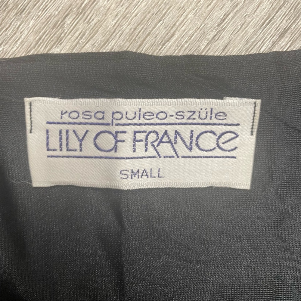 Lily of France VTG 70’s Rosa Puleo Szule Nightgown size small black purple - Picture 10 of 12